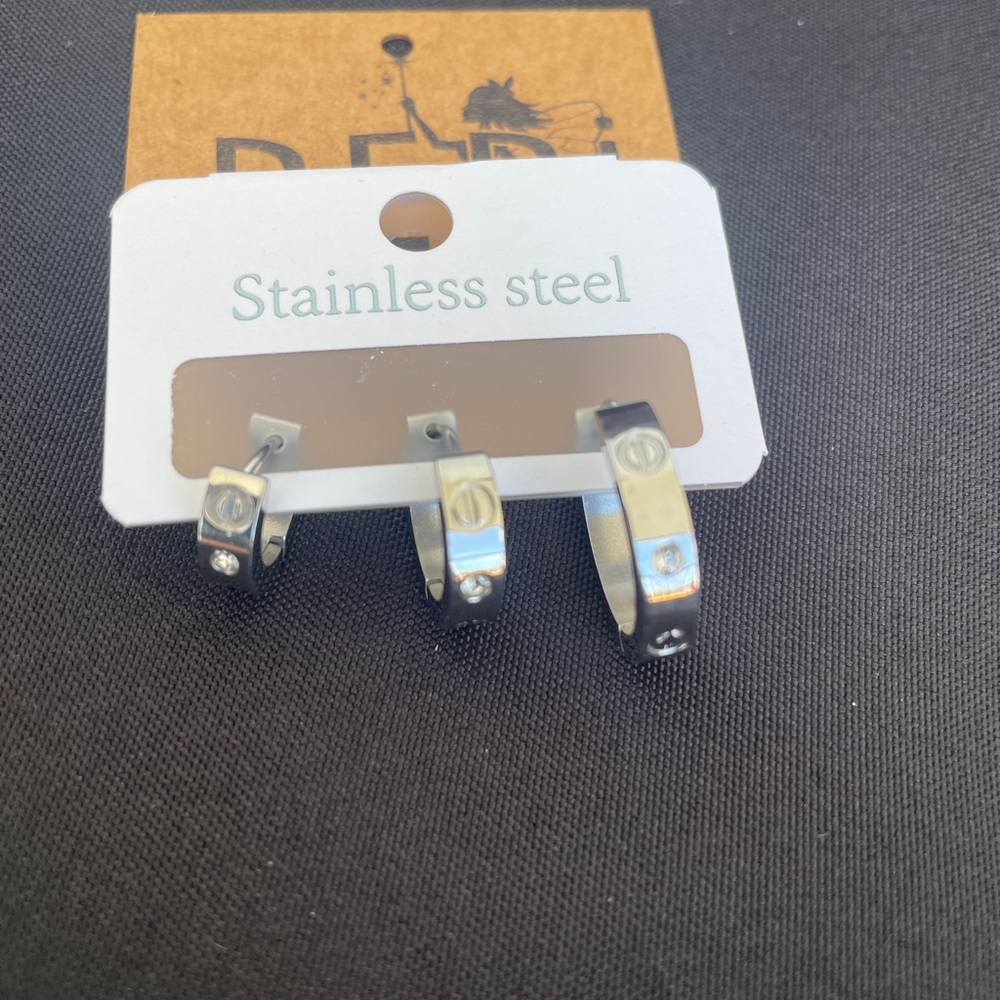 PERI’S Stainless Steel Silver Earrings